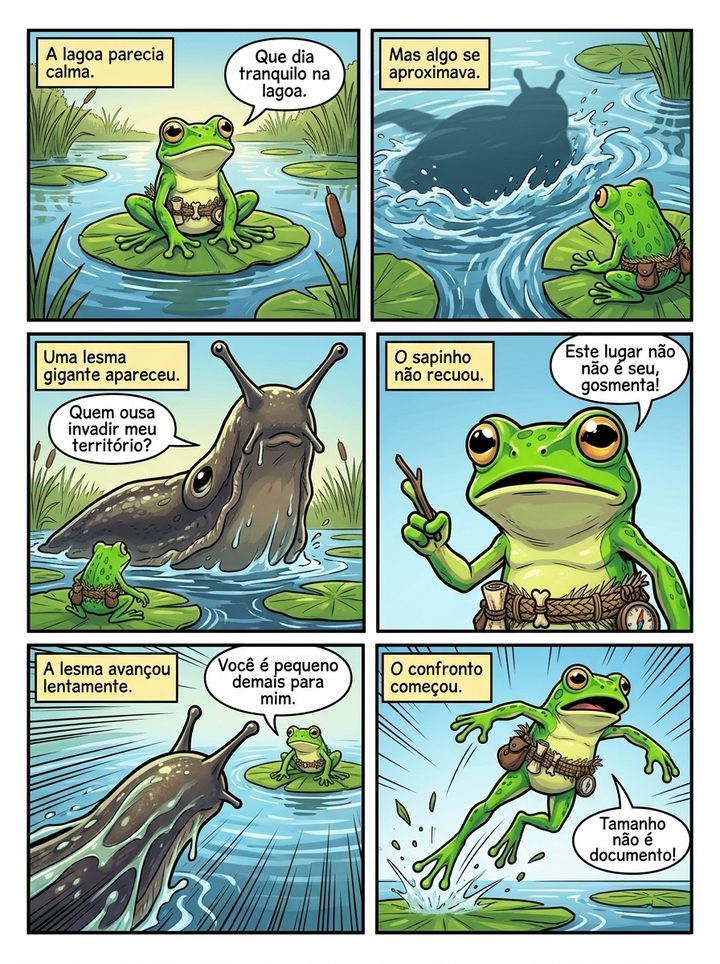 Página de HQ gerada pela IA